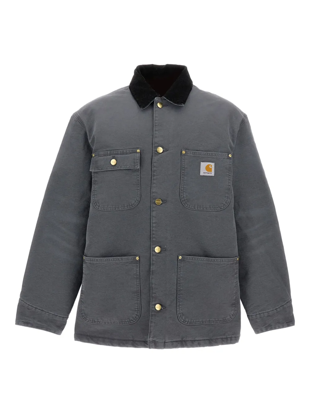 Куртка с вельветовым воротником и накладными карманами Carhartt Wip, серый
Куртка с вельветовым воротником и накладными карманами Carhartt Wip, серый