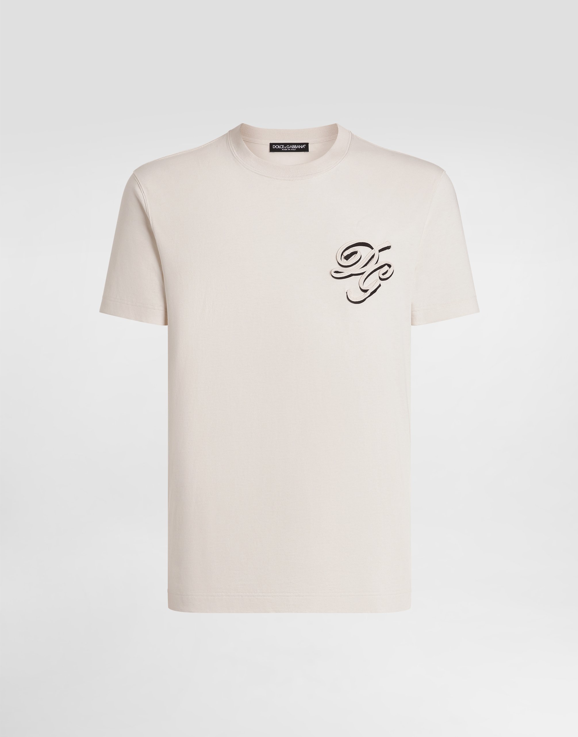 Хлопковая футболка с вышивкой Dolce & Gabbana, кремовый, Бежевый, Хлопковая футболка с вышивкой Dolce & Gabbana, кремовый
Хлопковая футболка с вышивкой Dolce & Gabbana, кремовый, Бежевый, Хлопковая футболка с вышивкой Dolce & Gabbana, кремовый