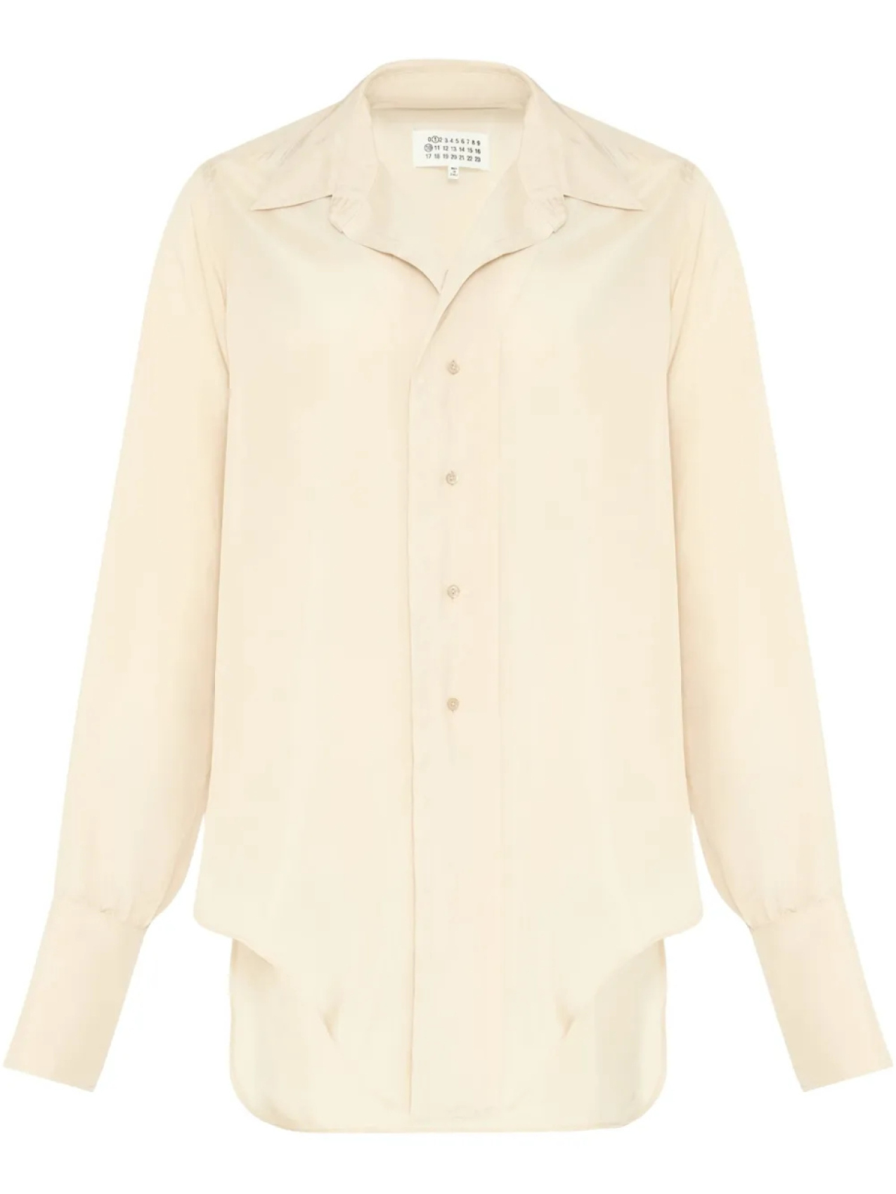 Рубашка с приспущенным подолом Maison Margiela, нейтральный
Рубашка с приспущенным подолом Maison Margiela, нейтральный