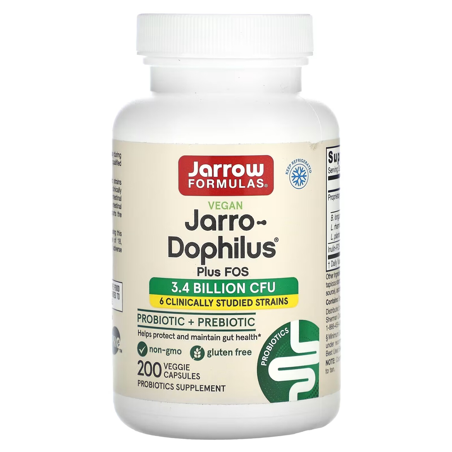 Пробиотики + пребиотики Jarrow Formulas Jarro-Dophilus Plus FOS, 200 растительных капсул
Пробиотики + пребиотики Jarrow Formulas Jarro-Dophilus Plus FOS, 200 растительных капсул