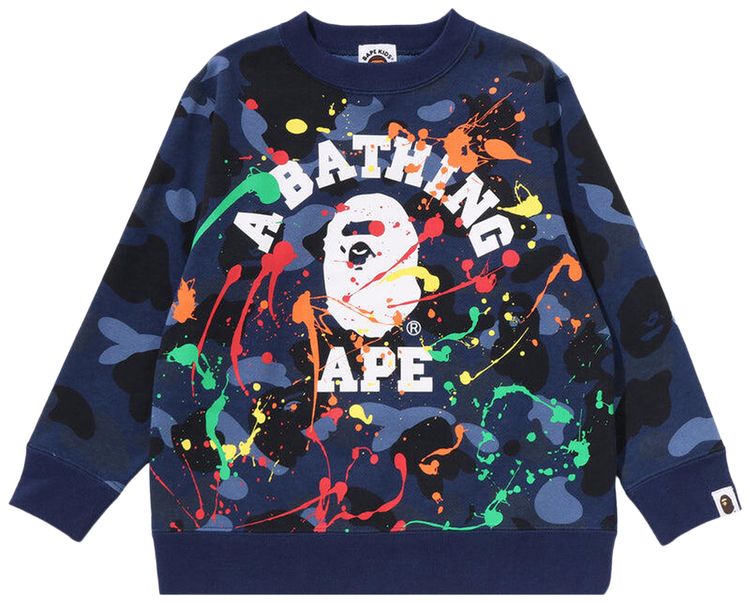 Детская толстовка BAPE с камуфляжным рисунком в стиле колледжа, темно-синего цвета
Детская толстовка BAPE с камуфляжным рисунком в стиле колледжа, темно-синего цвета