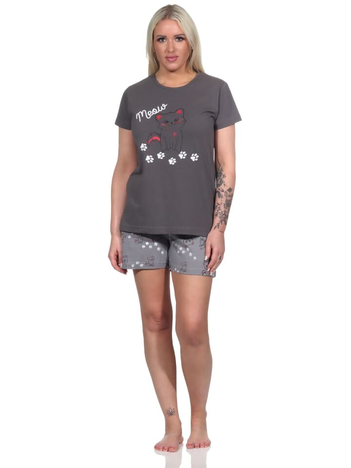 Пижама NORMANN Shorty Katzen, темно-серый
Пижама NORMANN Shorty Katzen, темно-серый