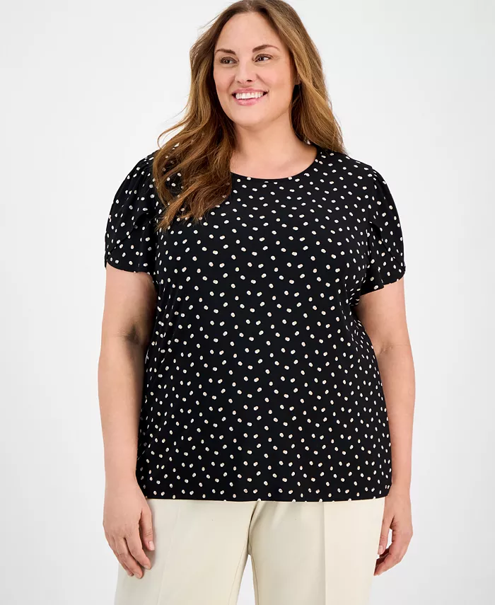 Anne Klein Блузка с тюльпановыми рукавами и принтом, размер plus size AK Anne Klein, мультиколор
Anne Klein Блузка с тюльпановыми рукавами и принтом, размер plus size AK Anne Klein, мультиколор