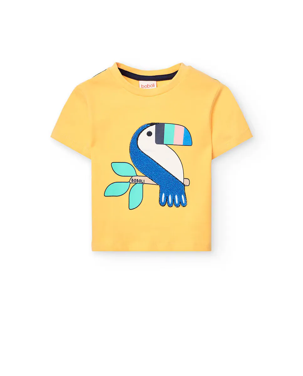 Футболка с короткими рукавами и круглым вырезом для мальчика Boboli, горчичный
Футболка с короткими рукавами и круглым вырезом для мальчика Boboli, горчичный
