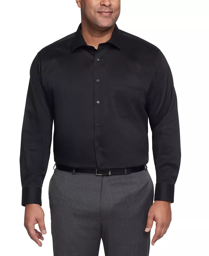 Рубашка мужская ультра-несминаемая однотонная Van Heusen, черный 
Рубашка мужская ультра-несминаемая однотонная Van Heusen, черный