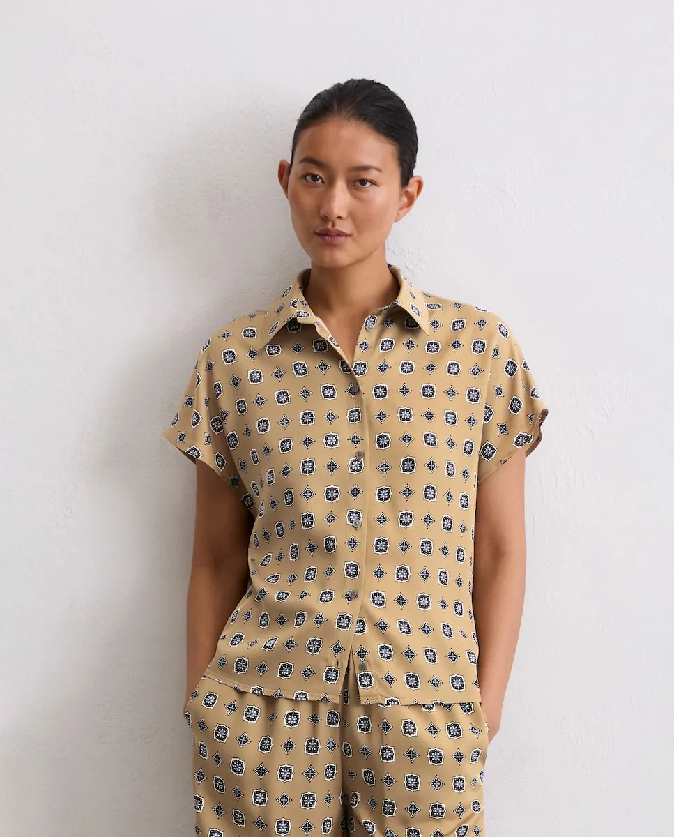 Женская блузка с обычным кроем из вискозного саржевого материала с принтом MARC O'POLO, бежевый
Женская блузка с обычным кроем из вискозного саржевого материала с принтом MARC O'POLO, бежевый