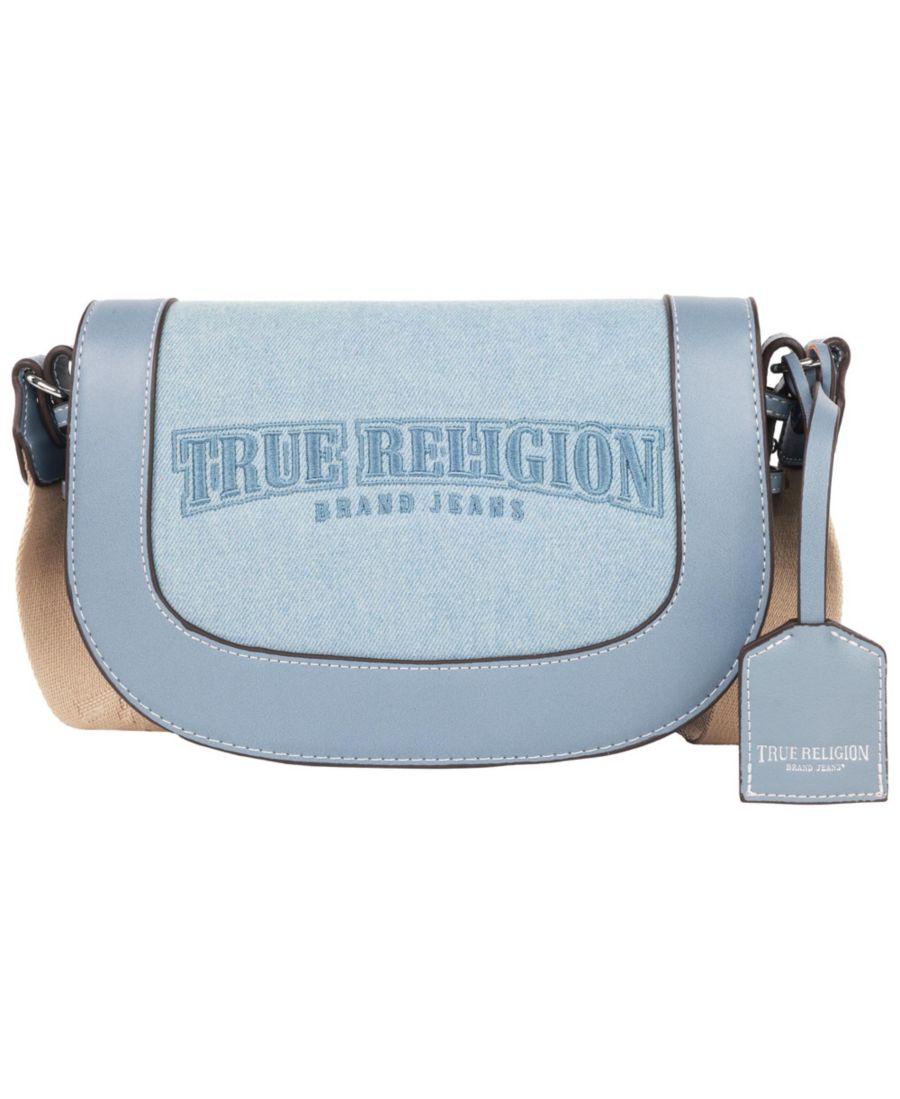 Сумка-седло из темного джинсового материала с логотипом True Religion, Denim
Сумка-седло из темного джинсового материала с логотипом True Religion, Denim