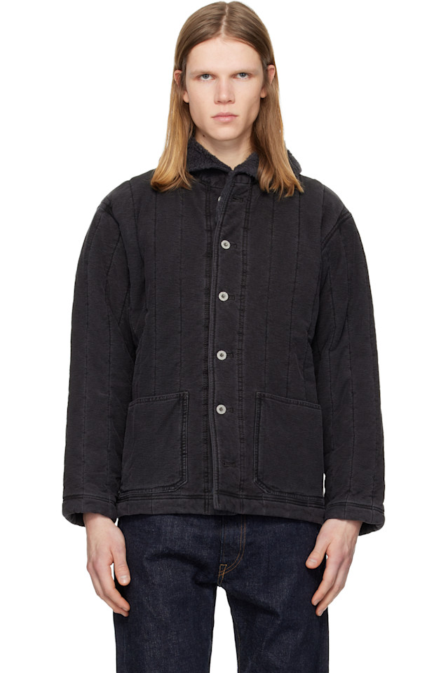 Rrl Черная стеганая трикотажная куртка с флисовым воротником
Rrl Черная стеганая трикотажная куртка с флисовым воротником