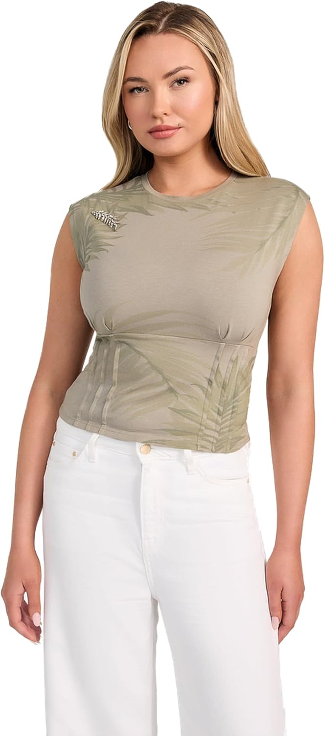 GUESS Женская Эко Безрукавка Palm Leaf Корсетная Футболка, Sage Leaf, Зеленый, GUESS Женская Эко Безрукавка Palm Leaf Корсетная Футболка, Sage Leaf
GUESS Женская Эко Безрукавка Palm Leaf Корсетная Футболка, Sage Leaf, Зеленый, GUESS Женская Эко Безрукавка Palm Leaf Корсетная Футболка, Sage Leaf