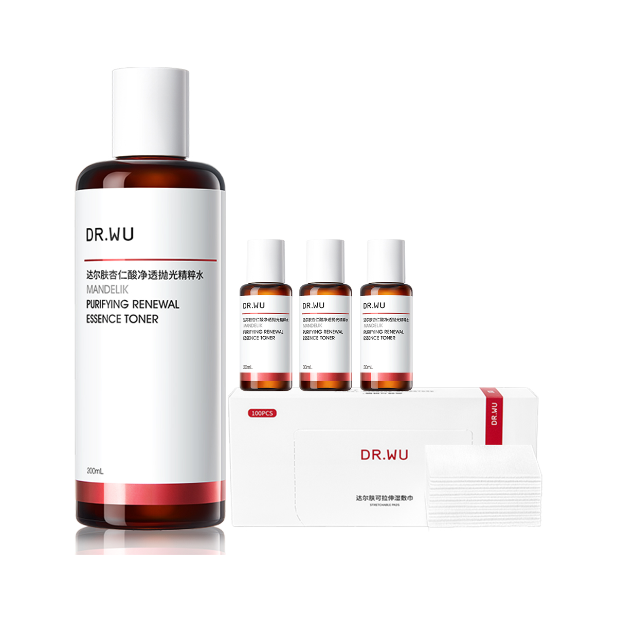 Наборы для ухода за кожей Unisex Dr.Wu, 200ml+30ml*3+wet pack*1 box (100 pieces)
Наборы для ухода за кожей Unisex Dr.Wu, 200ml+30ml*3+wet pack*1 box (100 pieces)
