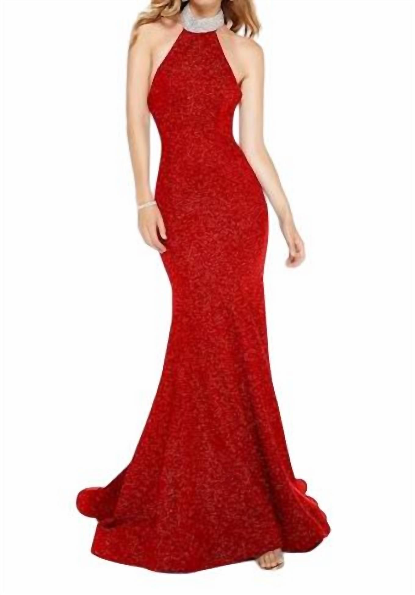 Красное вечернее платье с высоким воротом ALYCE PARIS
Красное вечернее платье с высоким воротом ALYCE PARIS