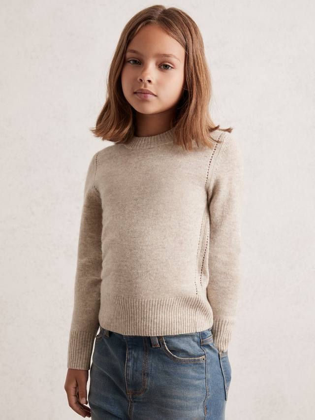 Детский джемпер Anya из кашемировой смеси с ажурной вязкой Reiss, Oatmeal
Детский джемпер Anya из кашемировой смеси с ажурной вязкой Reiss, Oatmeal