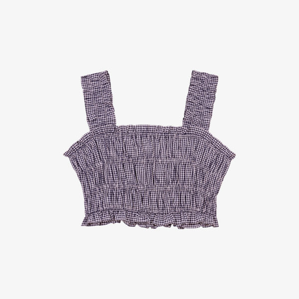 Топ-кроп Maje со сборкой в клетку, фиолетовый
Топ-кроп Maje со сборкой в клетку, фиолетовый
