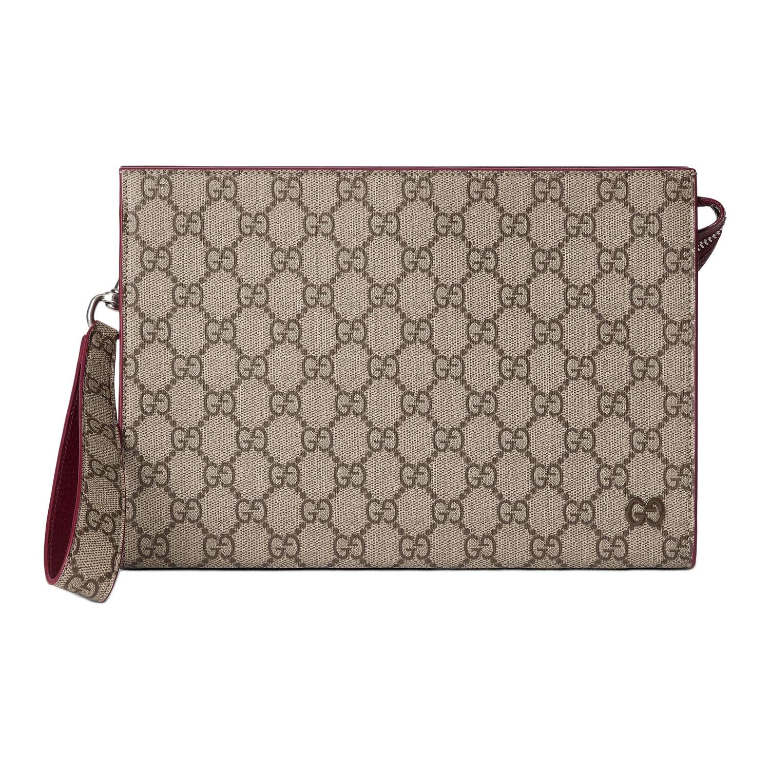 GUCCI Маленький клатч из ткани GG Supreme мужской бежевый и черный
GUCCI Маленький клатч из ткани GG Supreme мужской бежевый и черный