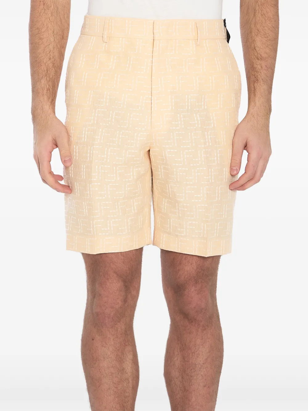 Жаккардовые шорты-бермуды с логотипом FF FENDI, нейтральный
Жаккардовые шорты-бермуды с логотипом FF FENDI, нейтральный