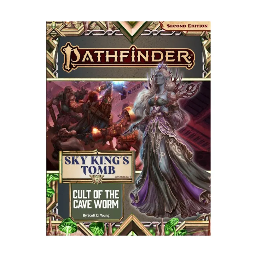 #194 "Sky King's Tomb #2 - Cult of the Cave Worm", Pathfinder Roleplaying Game (2nd Edition) - Adventure Path #175 - #200, мягкая обложка
#194 "Sky King's Tomb #2 - Cult of the Cave Worm", Pathfinder Roleplaying Game (2nd Edition) - Adventure Path #175 - #200, мягкая обложка