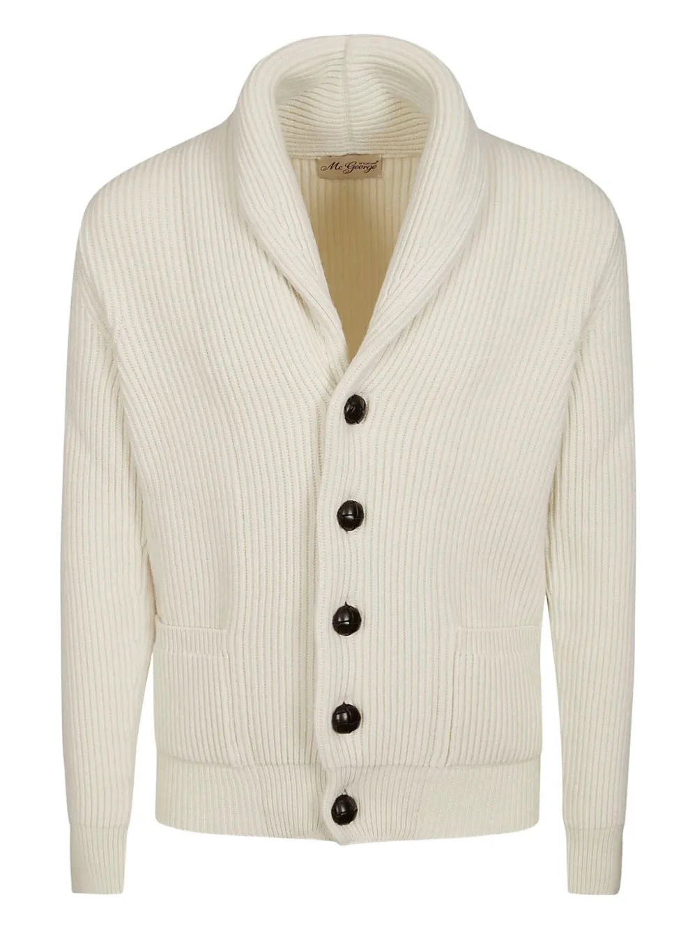 Кардиган с ребристой текстурой и шалевым воротником Mcgeorge, белый
Кардиган с ребристой текстурой и шалевым воротником Mcgeorge, белый