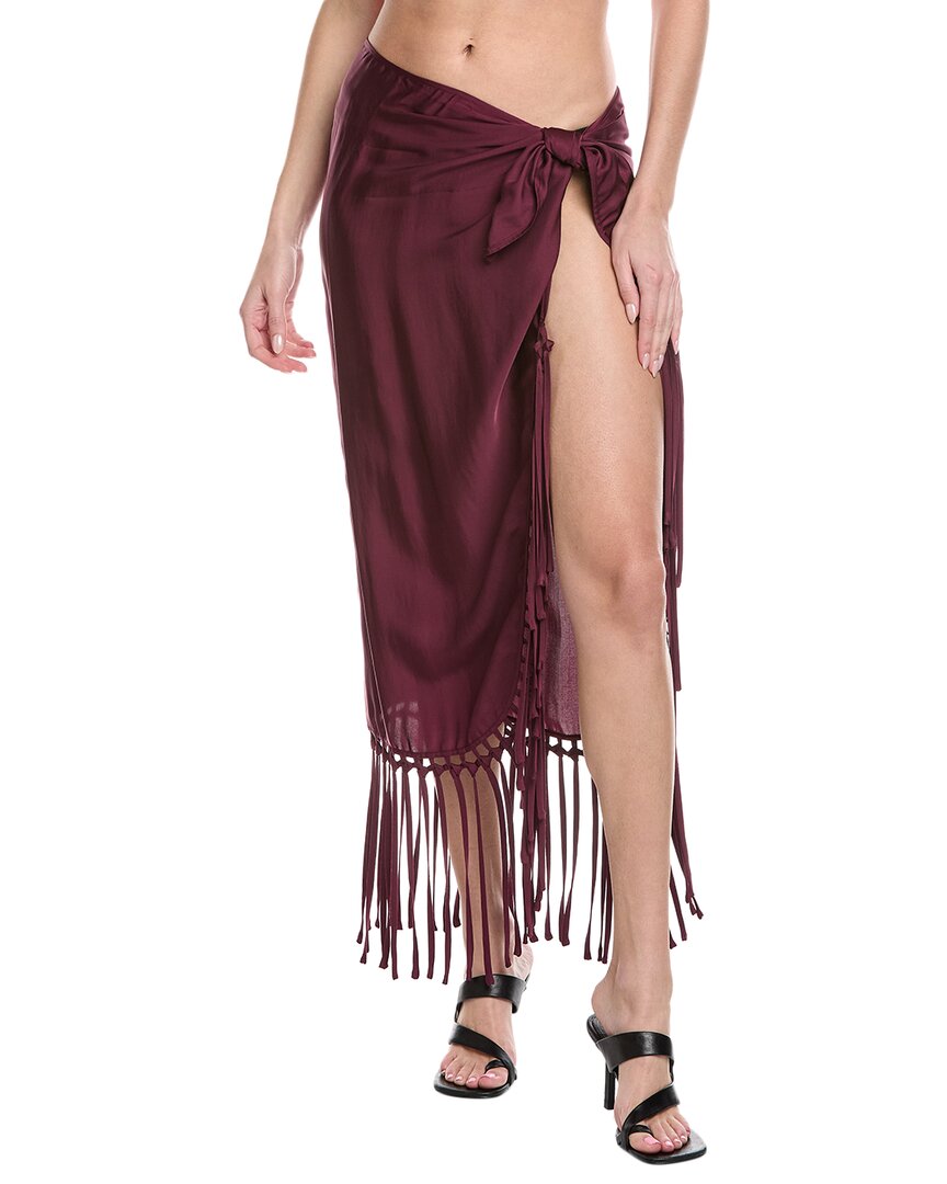 SIMKHAI Elara Парео с бахромой, красный
SIMKHAI Elara Парео с бахромой, красный