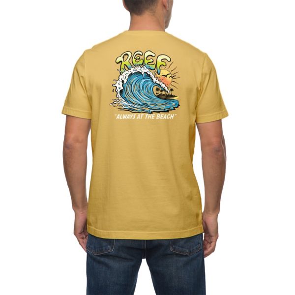 Мужская футболка с принтом Reef, цвет mustard
Мужская футболка с принтом Reef, цвет mustard