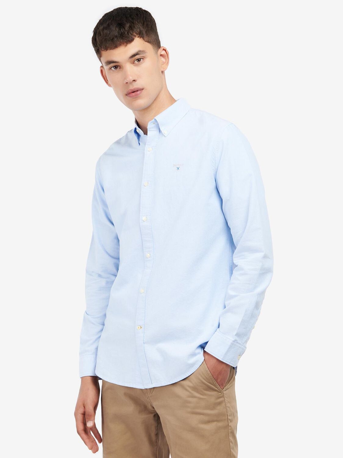 Оксфордская рубашка приталенного кроя Barbour, небесно-голубая
Оксфордская рубашка приталенного кроя Barbour, небесно-голубая