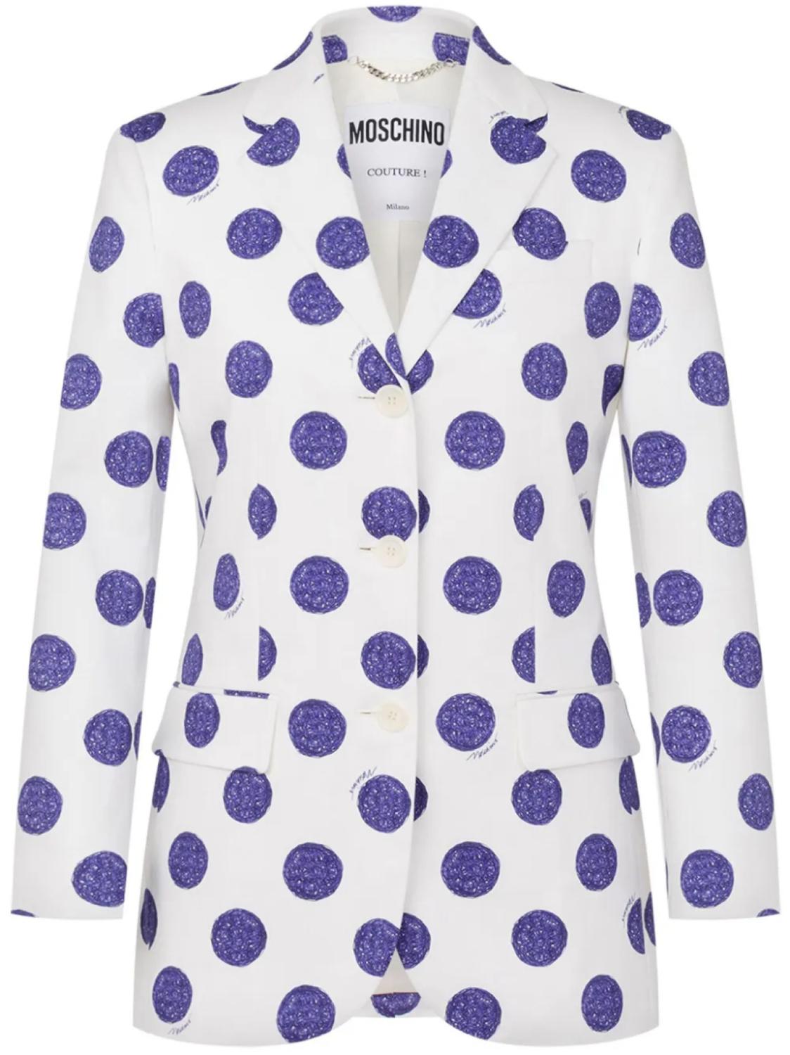 Moschino блейзер в горох, белый
Moschino блейзер в горох, белый