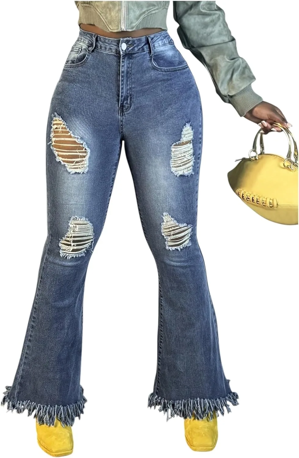 Джинсы Boot Cut для женщин с высокой талией и эффектом Ripped EXPJEAS
Джинсы Boot Cut для женщин с высокой талией и эффектом Ripped EXPJEAS