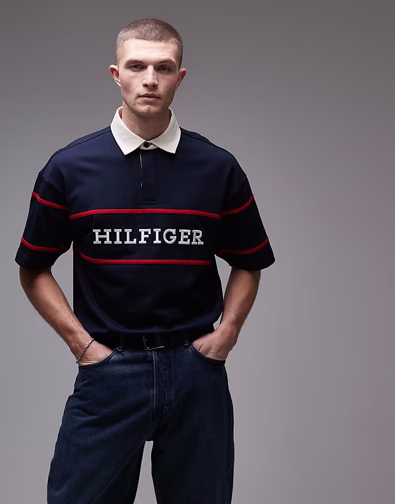 Футболка Tommy Hilfiger Americana с короткими рукавами в стиле регби темно-синего цвета
Футболка Tommy Hilfiger Americana с короткими рукавами в стиле регби темно-синего цвета