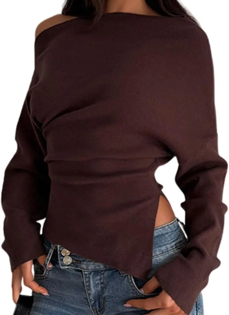 Женская футболка с асимметричным вырезом и длинным рукавом Lexamen
Женская футболка с асимметричным вырезом и длинным рукавом Lexamen