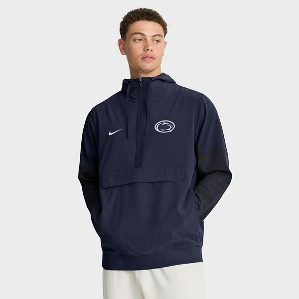 Мужская синяя курка-анорак с капюшоном и молнией до половины Penn State Nittany Lions Nike
Мужская синяя курка-анорак с капюшоном и молнией до половины Penn State Nittany Lions Nike