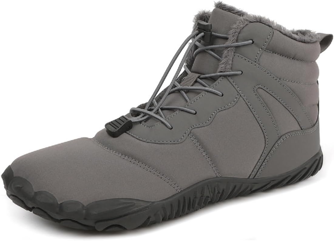 Зимние босиковые ботинки Nikoshen для мужчин и женщин, зимние босиковые ботинки для походов с широким носком, минималистичные зимние ботинки босик, водонепроницаемые меховые кроссовки с пяти пальцами, серый
Зимние босиковые ботинки Nikoshen для мужчин и женщин, зимние босиковые ботинки для походов с широким носком, минималистичные зимние ботинки босик, водонепроницаемые меховые кроссовки с пяти пальцами, серый