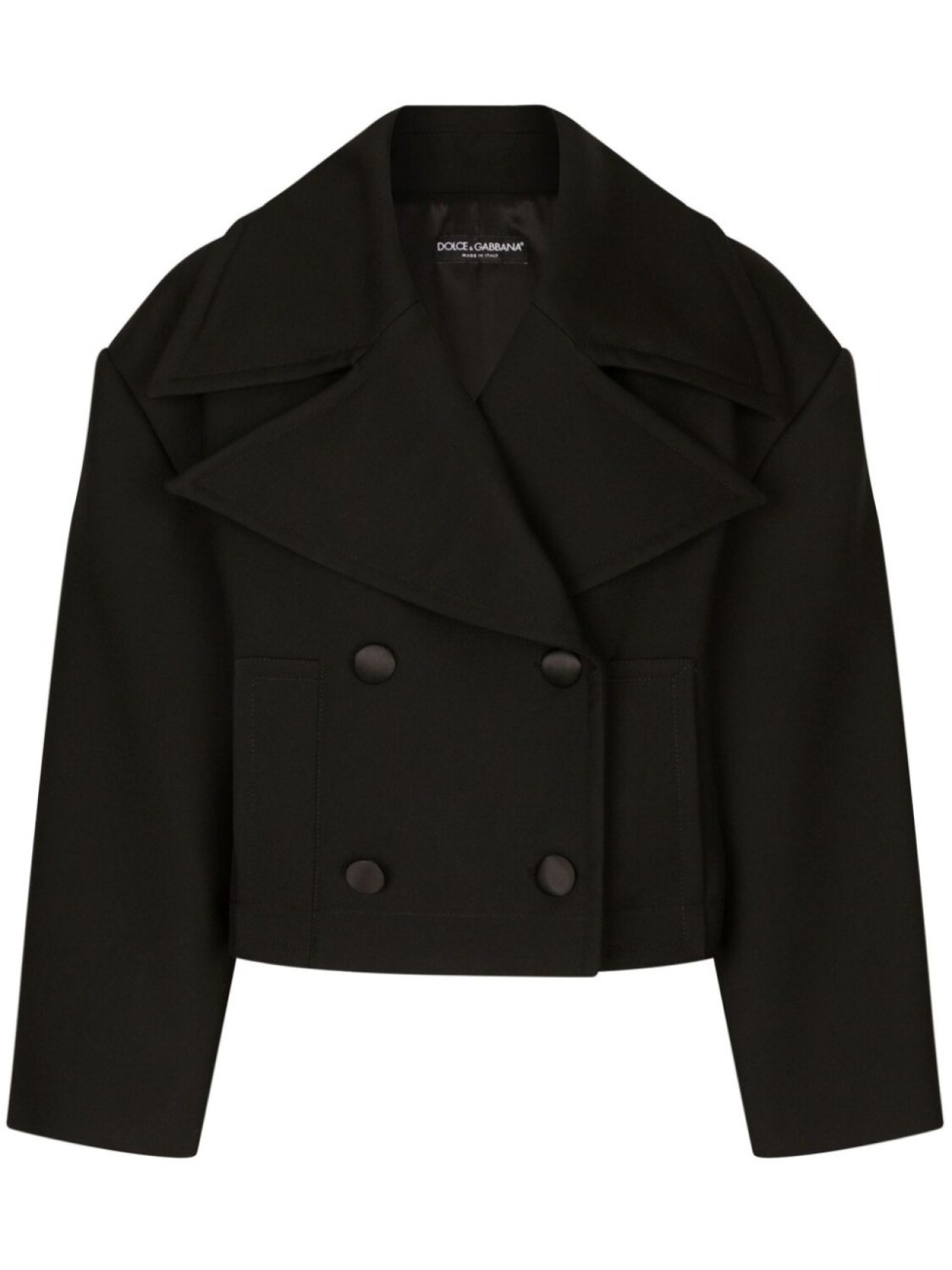 Dolce & Gabbana укороченный двубортный пиджак, черный
Dolce & Gabbana укороченный двубортный пиджак, черный