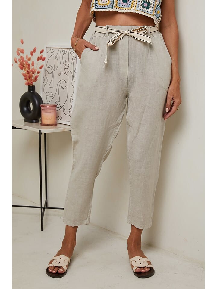 Тканевые брюки Le Monde du Lin, кремовый
Тканевые брюки Le Monde du Lin, кремовый
