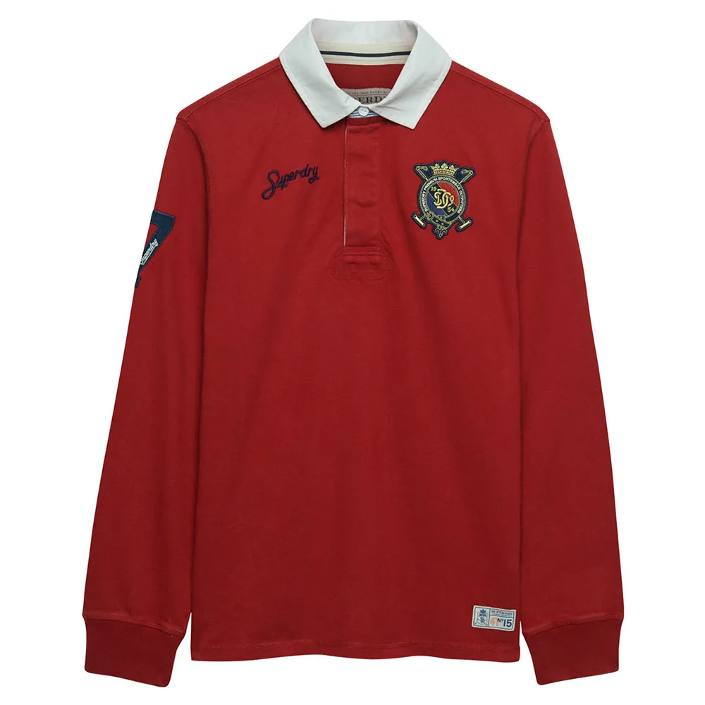 Поло Superdry Double Emblem Rugby с длинным рукавом, красный
Поло Superdry Double Emblem Rugby с длинным рукавом, красный