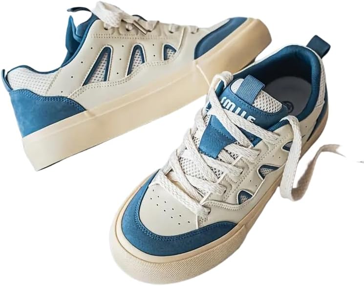 Мужские повседневные кроссовки в винтажном стиле - верх из дышащей сетки, толстая резиновая подошва, классический синий дизайн на шнуровке с удобной стелькой из ЭВА для повседневного ношения Clolinde
Мужские повседневные кроссовки в винтажном стиле - верх из дышащей сетки, толстая резиновая подошва, классический синий дизайн на шнуровке с удобной стелькой из ЭВА для повседневного ношения Clolinde