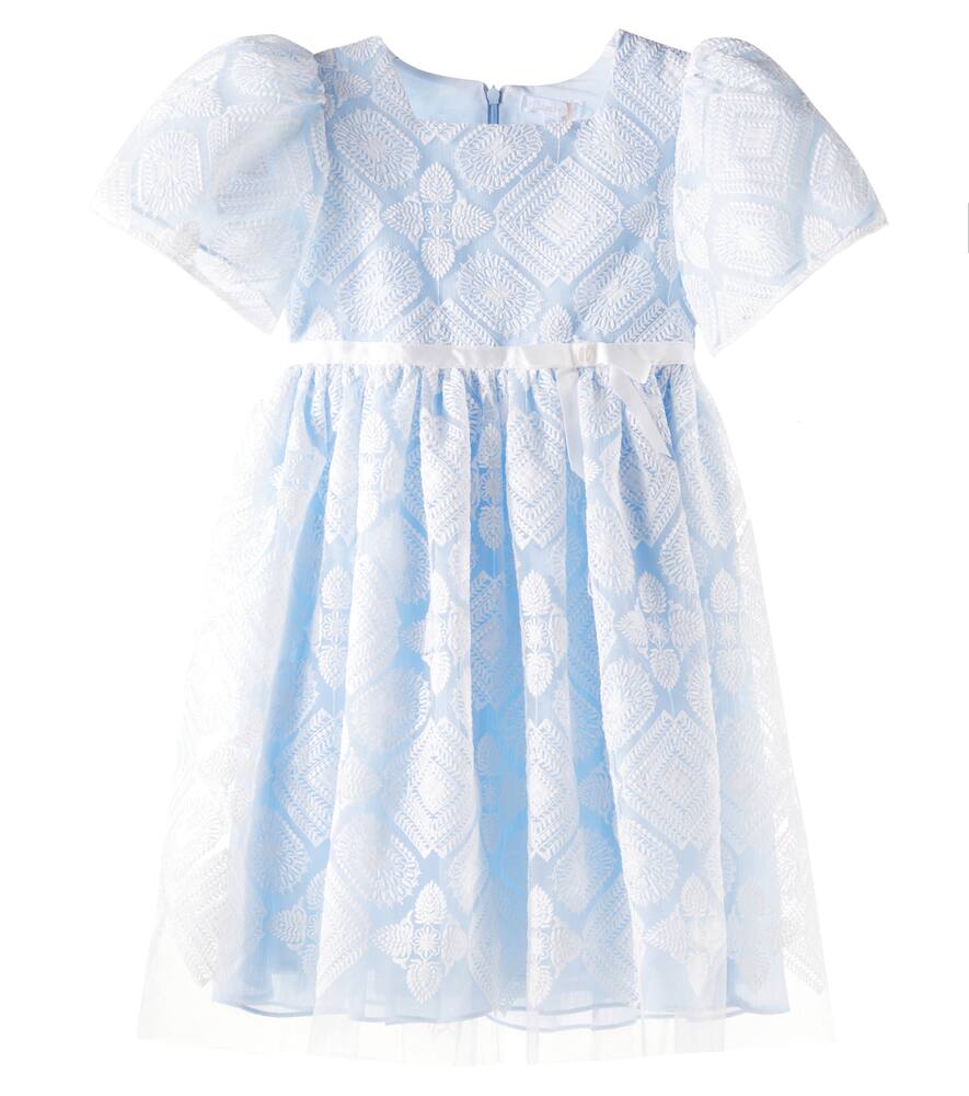 Вышитое платье из тюля Patachou, White/Blue
Вышитое платье из тюля Patachou, White/Blue