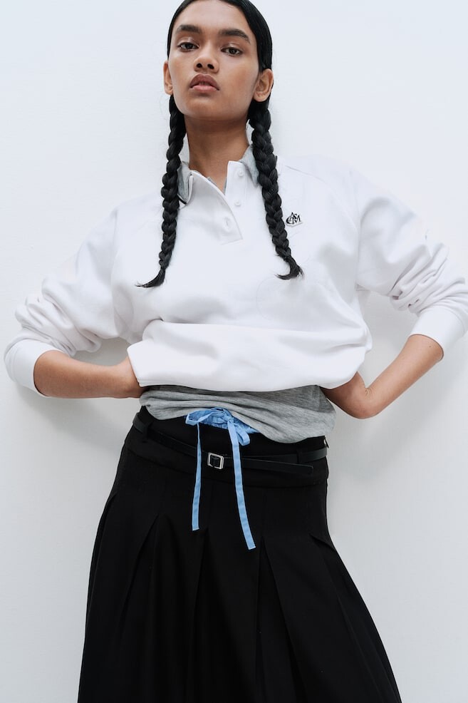 Рубашка в стиле регби с вышивкой H&M, белый
Рубашка в стиле регби с вышивкой H&M, белый