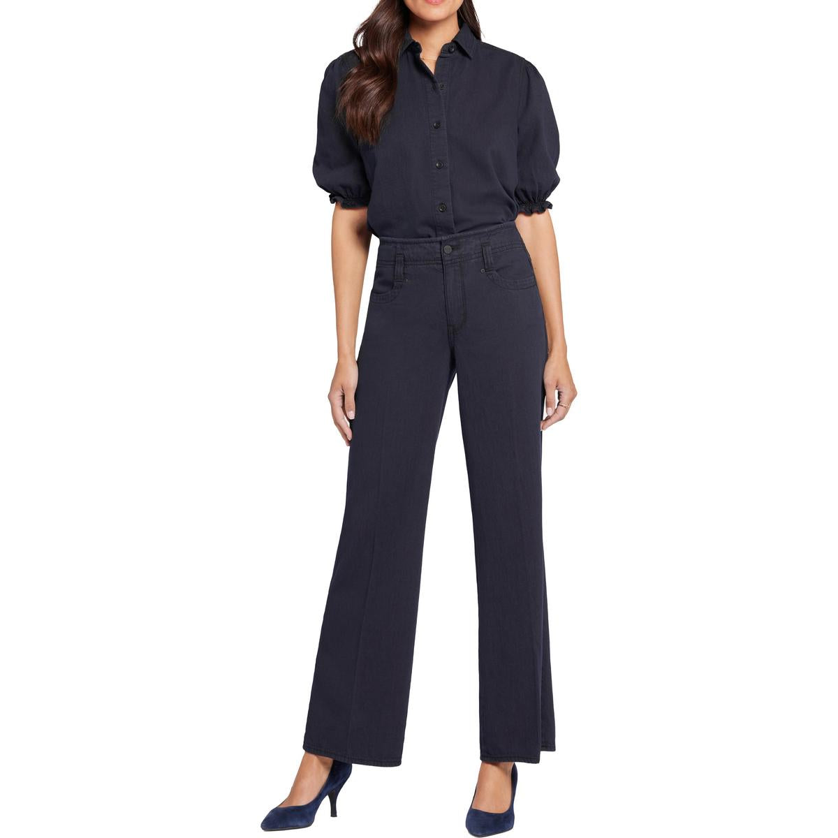 Женские джинсы с завышенной талией и широкими штанинами для стройности живота Teresa NYDJ, черный
Женские джинсы с завышенной талией и широкими штанинами для стройности живота Teresa NYDJ, черный