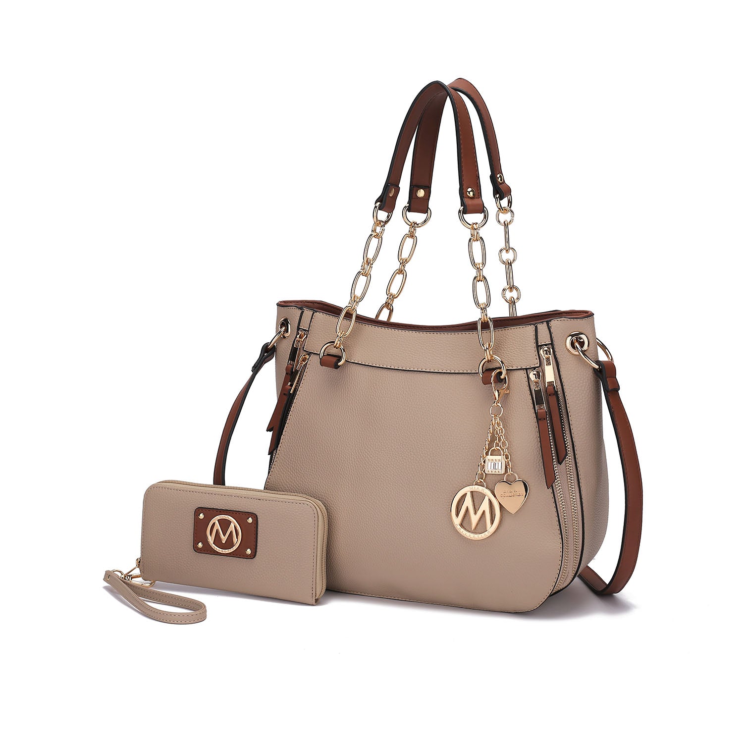 Комплект из женской сумки через плечо и кошелька Lina от Mia K MKF Collection By Mia K., серо-коричневый
Комплект из женской сумки через плечо и кошелька Lina от Mia K MKF Collection By Mia K., серо-коричневый