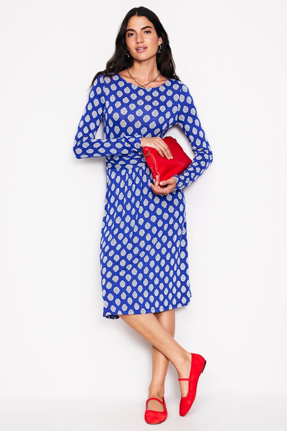 Платье Амели с длинными рукавами Boden, синий
Платье Амели с длинными рукавами Boden, синий