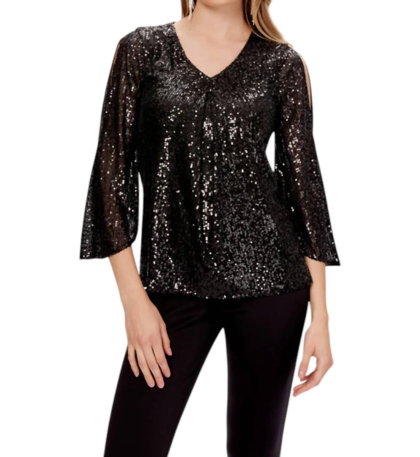 Блестящий топ в черном/черном цвете Joseph Ribkoff
Блестящий топ в черном/черном цвете Joseph Ribkoff