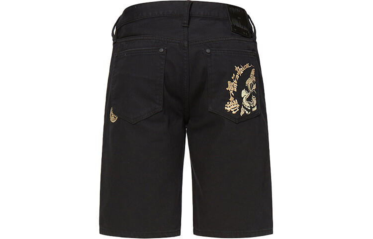 Джинсовые шорты мужские черные Evisu, черный 
Джинсовые шорты мужские черные Evisu, черный