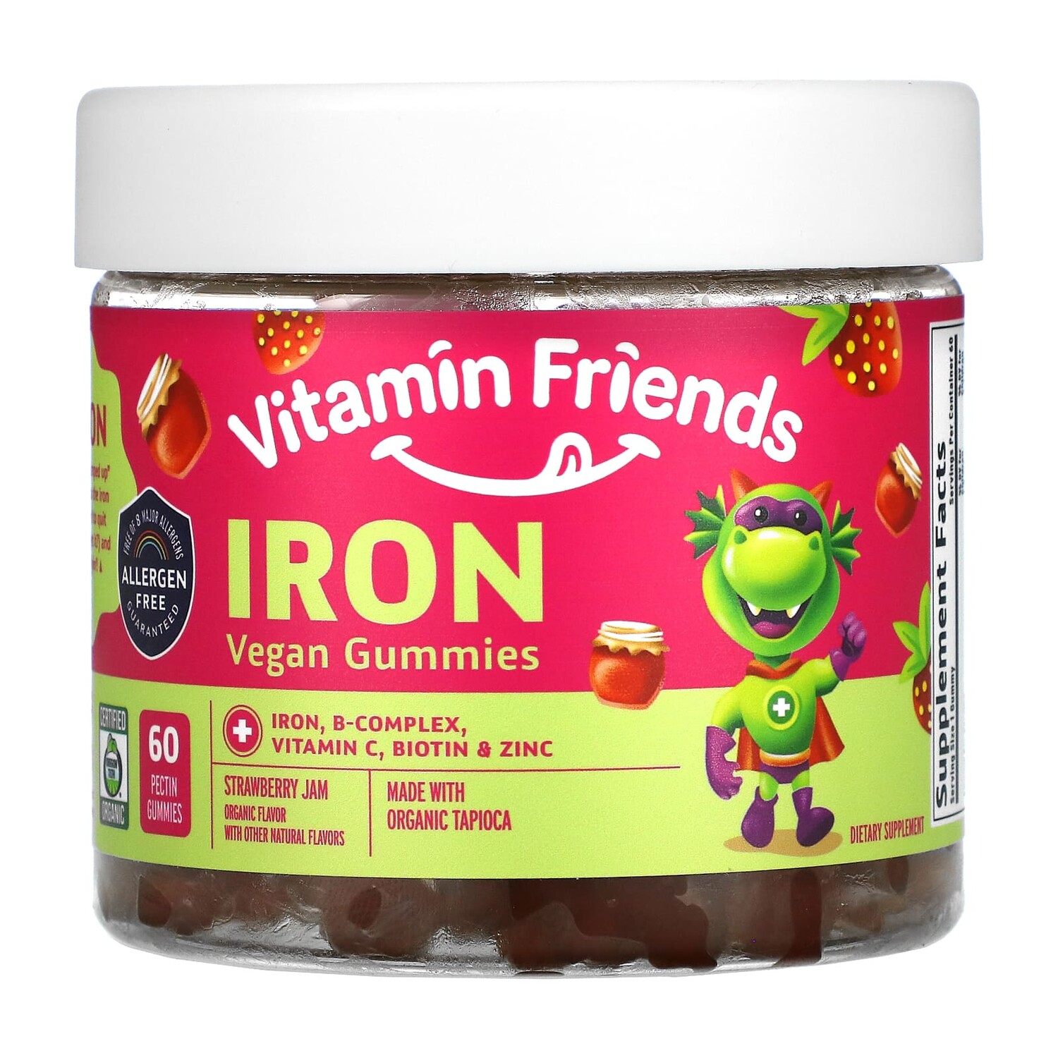 Vitamin Friends жевательные таблетки с железом со вкусом клубники 60 жевательных таблеток с пектином
Vitamin Friends жевательные таблетки с железом со вкусом клубники 60 жевательных таблеток с пектином