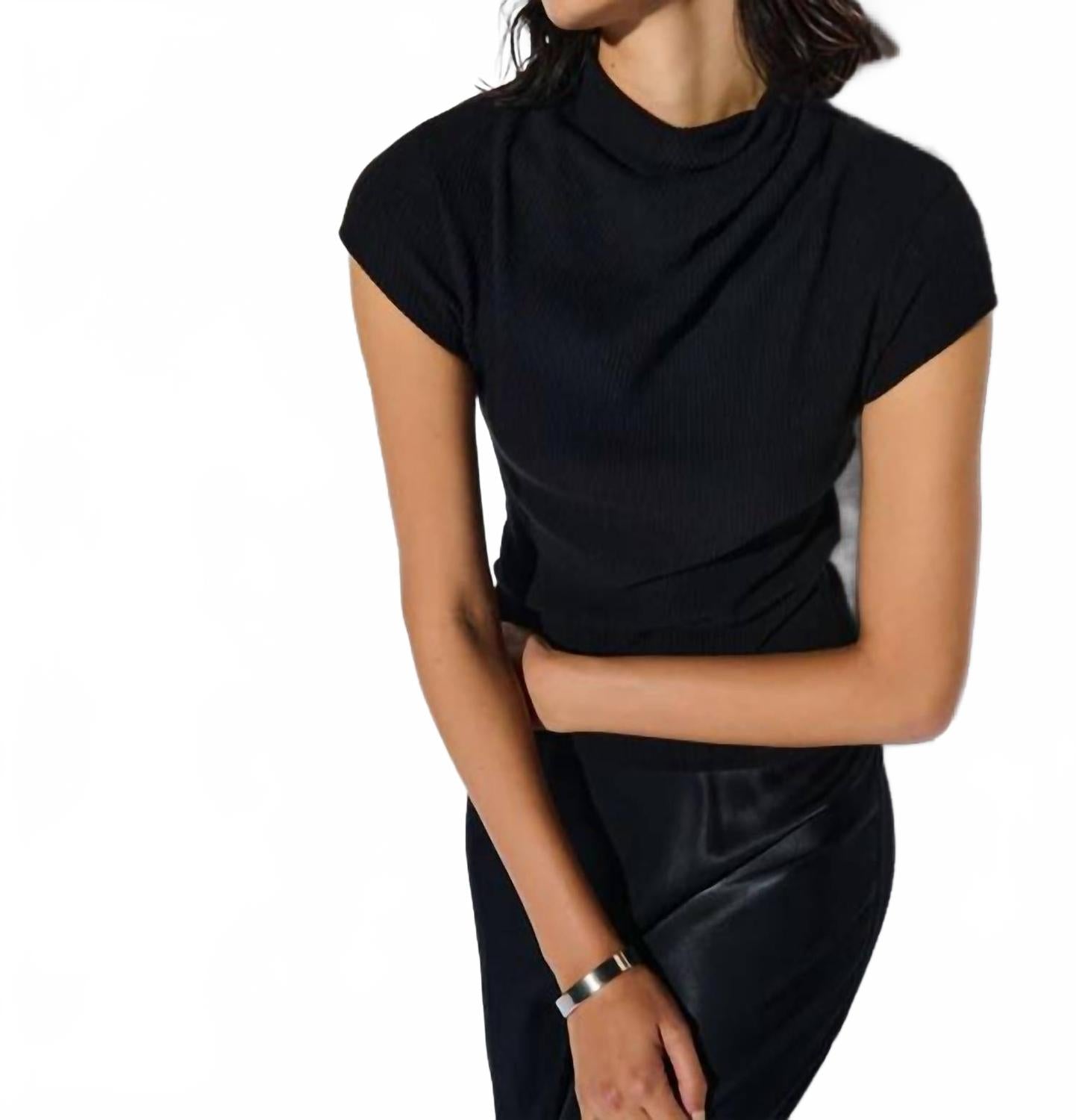 Кейти Топ с драпировкой в черном цвете Nation LTD 
Кейти Топ с драпировкой в черном цвете Nation LTD