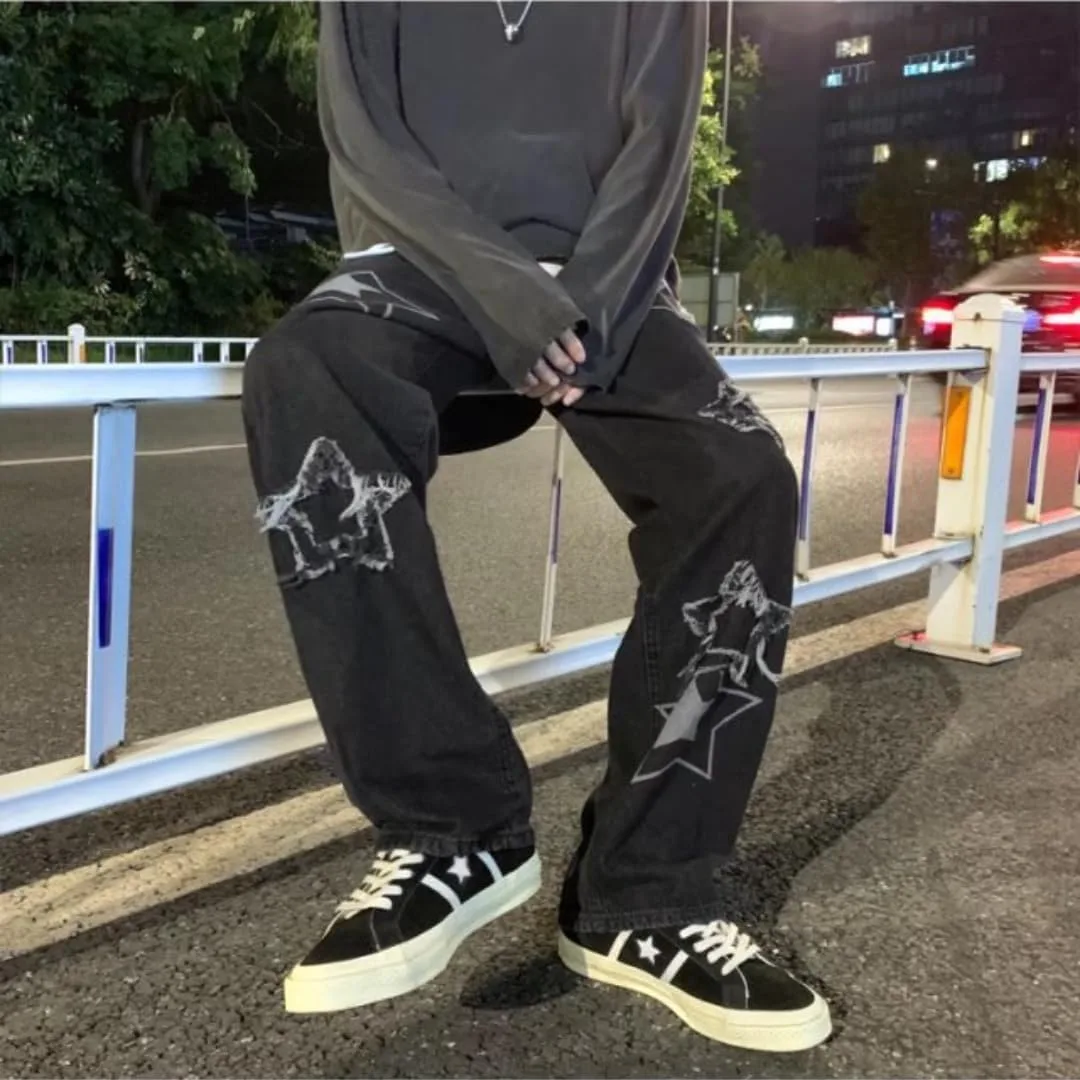 Брюки Grunge Y2K Baggy Jeans Fairycore с аппликацией Donloise
Брюки Grunge Y2K Baggy Jeans Fairycore с аппликацией Donloise