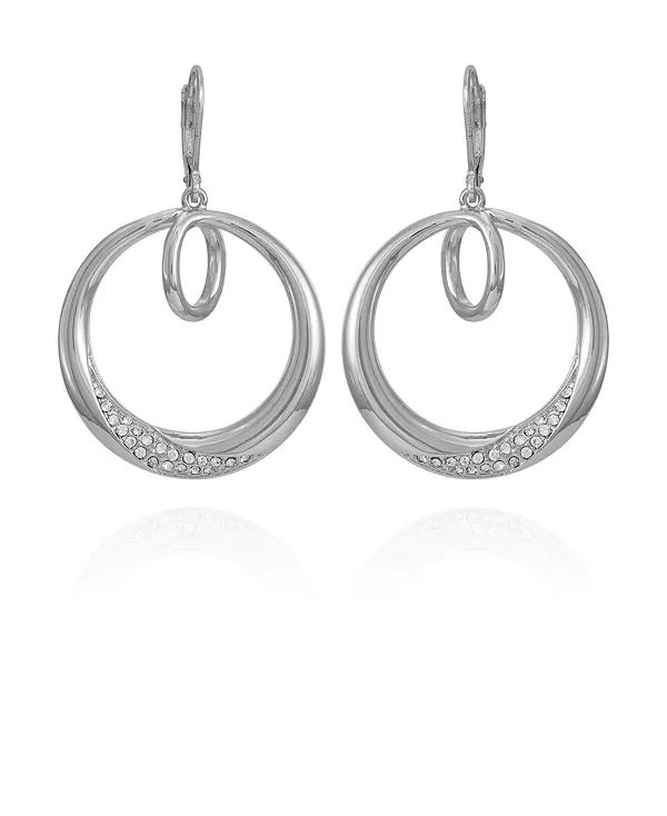 Крупные серьги-кольца с серебристыми стеклянными камнями Vince Camuto, silver
Крупные серьги-кольца с серебристыми стеклянными камнями Vince Camuto, silver