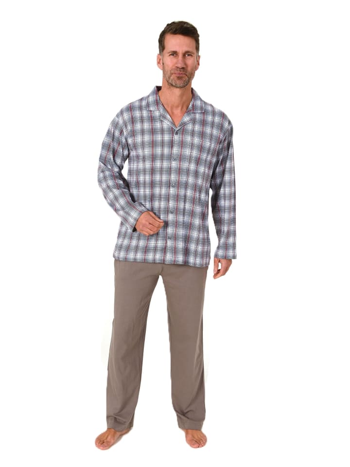 NORMANN Пижамный комплект с длинными рукавами и застежкой на пуговицы, серый
NORMANN Пижамный комплект с длинными рукавами и застежкой на пуговицы, серый