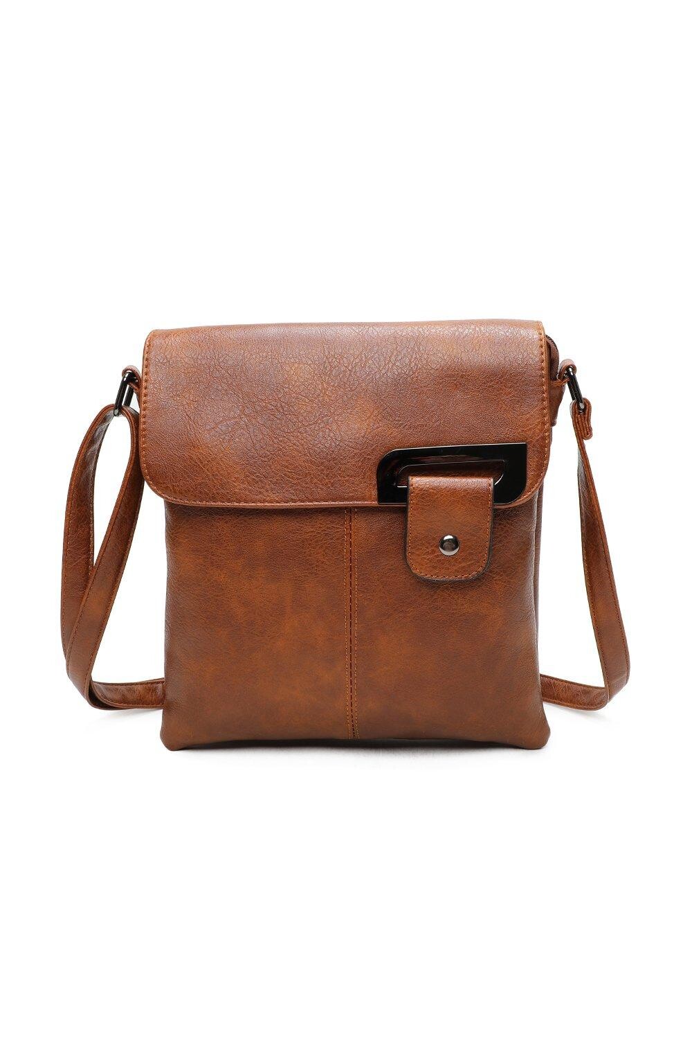 Классическая сумка через плечо из искусственной кожи темно-серого цвета с акцентной пряжкой Fontanella Fashion, коричневый
Классическая сумка через плечо из искусственной кожи темно-серого цвета с акцентной пряжкой Fontanella Fashion, коричневый