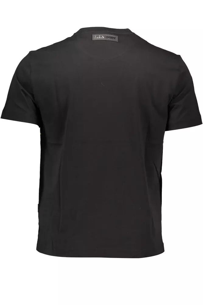 Изящная хлопковая футболка Plein Sport с круглым вырезом и культовым мужским принтом, черный
Изящная хлопковая футболка Plein Sport с круглым вырезом и культовым мужским принтом, черный