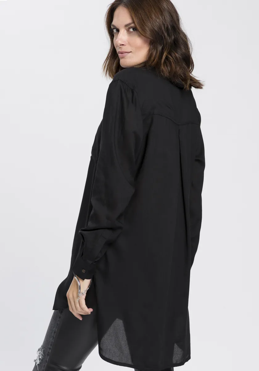 Длинная блузка Boysen с глубокими боковыми разрезами Boysen'S, черный
Длинная блузка Boysen с глубокими боковыми разрезами Boysen'S, черный