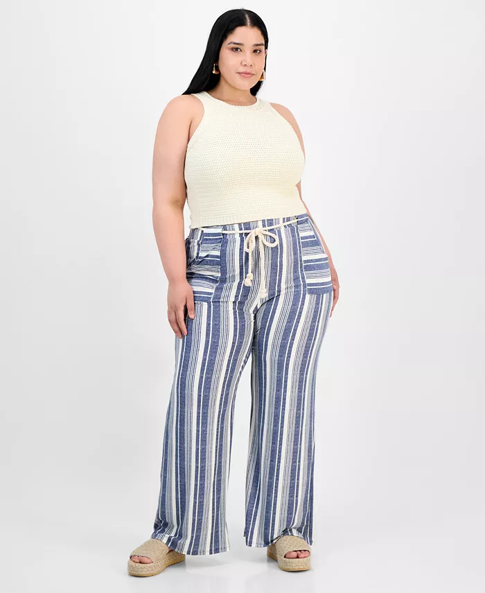 Модные эластичные брюки с принтом и поясом-шнуром Plus Size Derek Heart, синий
Модные эластичные брюки с принтом и поясом-шнуром Plus Size Derek Heart, синий